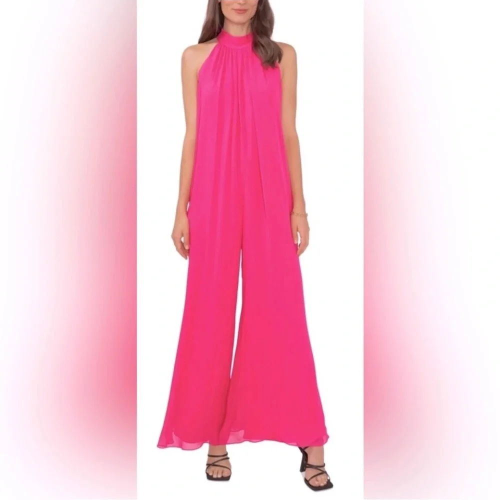 Vince Camuto Vibrant Pink Sleeveless Jumpsuit - Picture 2 of 7